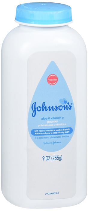 JOHNSONS BABY POWDER SOOTHING ALOE & VITAMIN E 9OZ