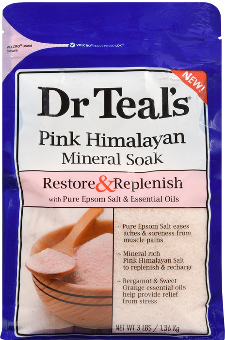 DR TEALS PINK HIMALAYAN MINERAL SALT 3LB