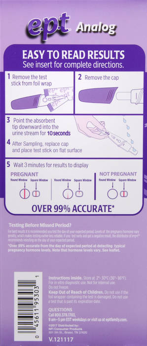 EPT Analog Pregnancy Tests 3ct