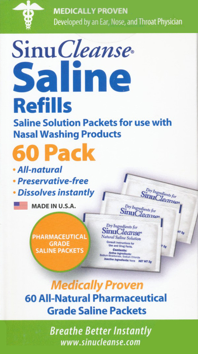 SINUCLEANSE REFILL PACKET 60CT