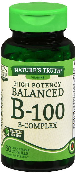 VIT B-100 COMPLEX CAPS 60CT NAT TRUTH