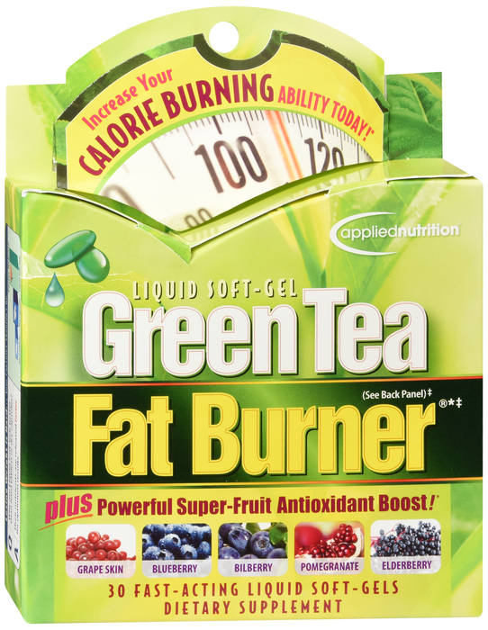 Applied Nutrition Green Tea Fat Burner Weight Loss Liquid Softgels 30ct