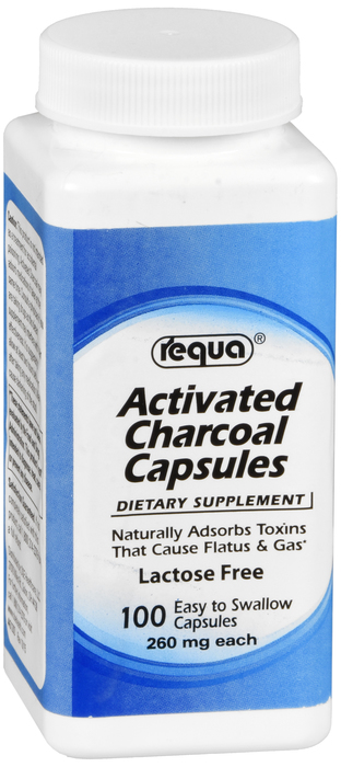 REQUA ACT CHARCOAL SUPL CAP 100CT