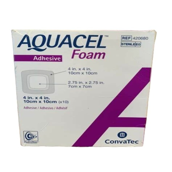 AQUACEL FOAM DRESSING 402680 4"X4" 10 CONVATEC