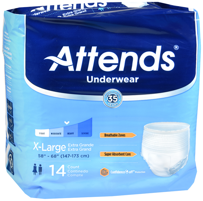 Attends Underwear Extra Moderate Absorbency Extra Large 14ct