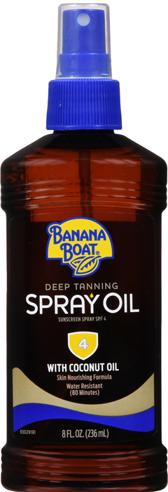 Banana Boat Deep Tanning Oil Spray SP4 Sunscreen 8oz