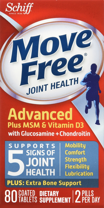 Move Free Advanced Joint Health with MSM Vitamin D Tablets 80ct