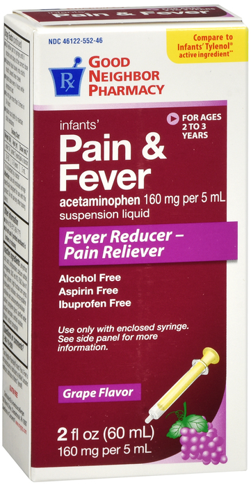 Good Neighbor Pharmacy Infants' Pain and Fever Grape Liquid 2oz