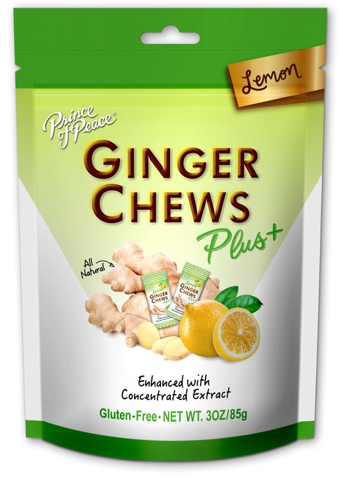 GINGER CHEWS PLUS+ LEMON GMY 3OZ DS