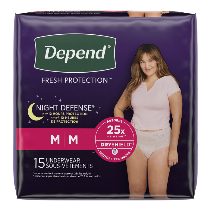 Depend Underwear Women Night Defense M 4x15ct