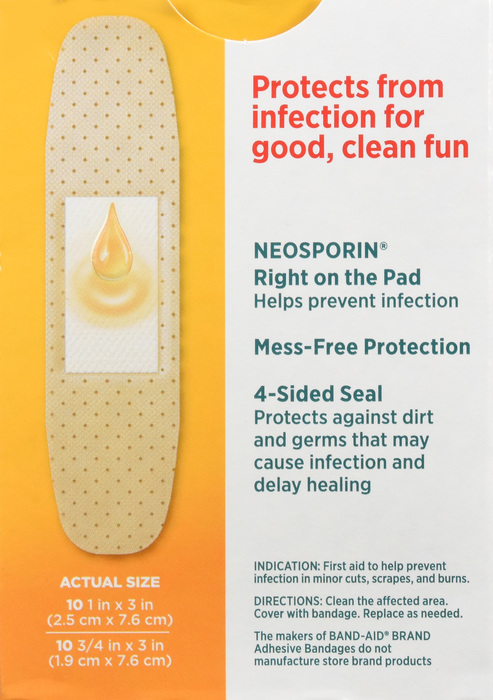 BAND-AID Infection Defense with Neosporin, Adhesive Bandages, Assorted Sizes 20ct