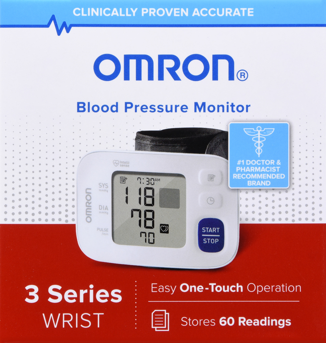 Omron 3 Series Wrist Blood Pressure Monitor 1ct