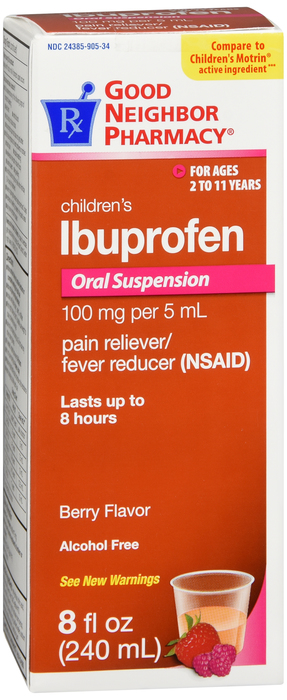 Good Neighbor Pharmacy Children's Ibuprofen 100mg Berry Liquid 8oz