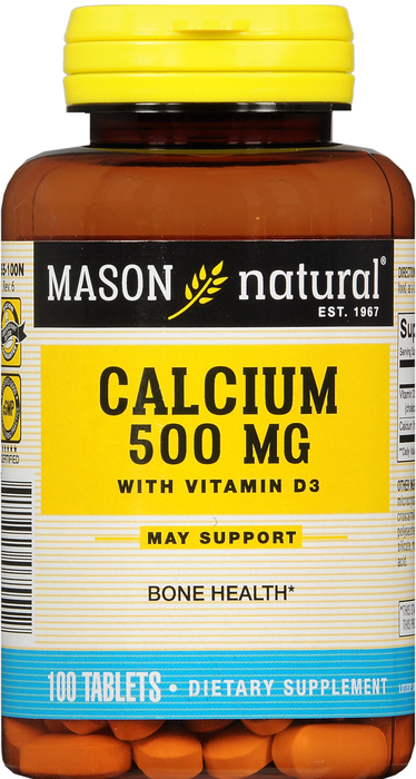 CALCIUM OYST+D3 500MG TAB 100CT MASON