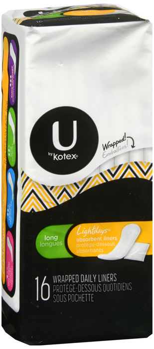 Kotex Unscented Fresh Dry Long Pantiliners 16ct