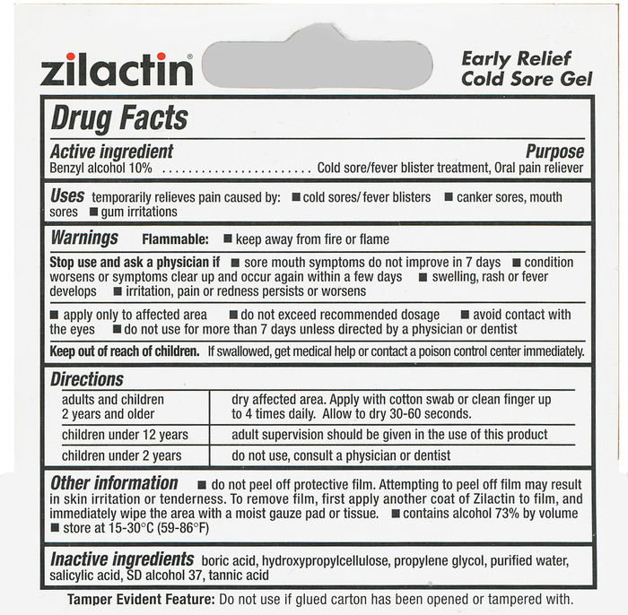 ZILACTIN GEL 0.25OZ