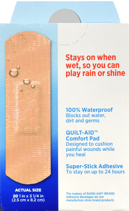 BAND-AID BANDAGES TOUGH STRIPS WATERPROOF 1SIZE 20CT