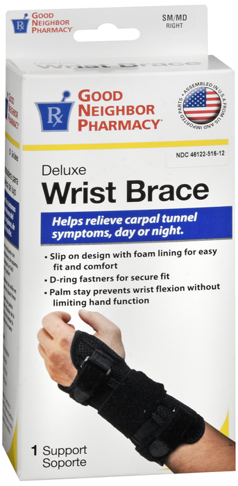 Good Neighbor Pharmacy Right Deluxe Wrist Brace Black Small/Medium 1ct