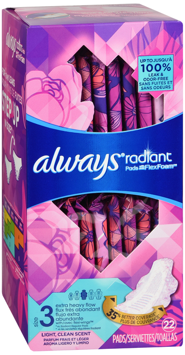 Always Radiant Extra Heavy Size 3 Pads 3x22ct