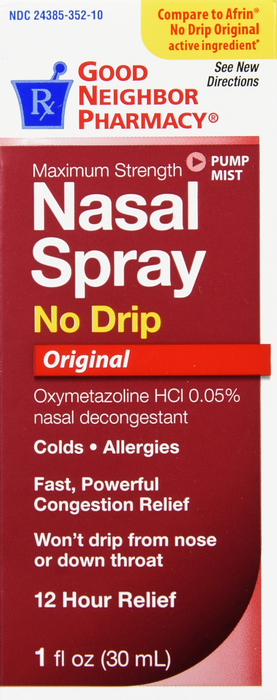 Good Neighbor Pharmacy Nasal Spray, No Drip, Original 12 Hour Relief 1oz