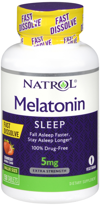 MELATONIN 5MG FD STRAW TAB 150CT NATROL