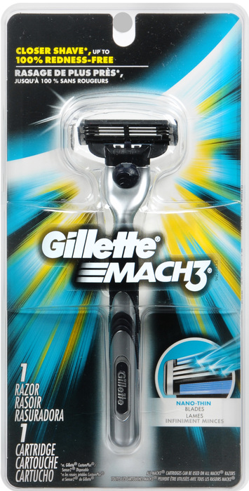 Gillette Mach3 Razor Handle + 1 Blade Refill 1ct