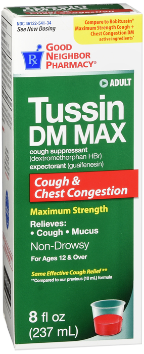 Good Neighbor Pharmacy Tussin DM Max Cough & Congestion Liquid 8oz