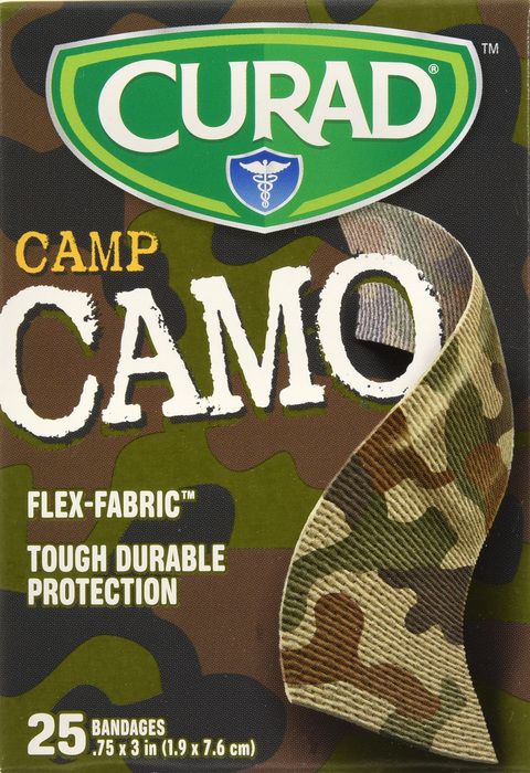 CURAD BANDAGE KIDS CAMP CAMO GR 1SZ 25CT