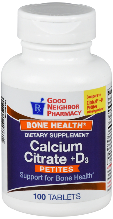 Good Neighbor Pharmacy Calcium Citrate +D3 Petites Tablets 100ct