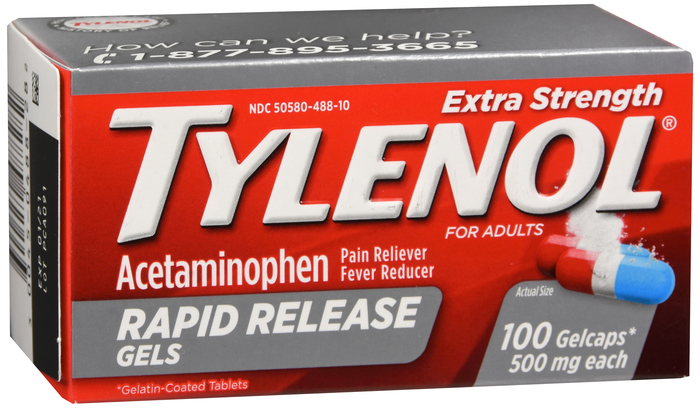 Tylenol Extra Strength Rapid Release 500mg Capsules 100ct