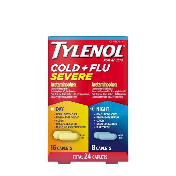 TYLENOL COLD/FLU SEVERE DAY/NIGHT CAP 24