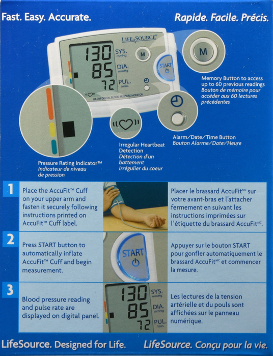 LifeSource Automatic Blood Pressure Monitor for Extra Large Arms 1ct