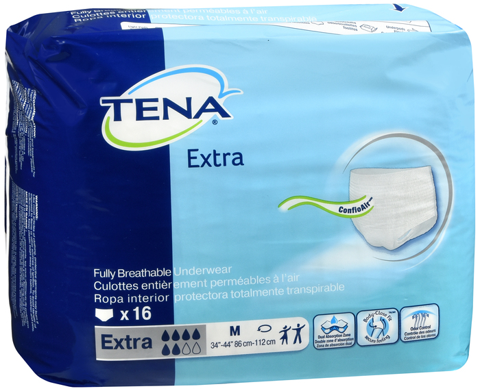 TENA PROTCTVE UNDRWR XTRA ABSB MD 4X16CT