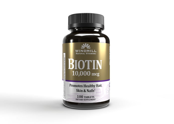 BIOTIN 10000 MCG TABLETS 100CT WINDMILL