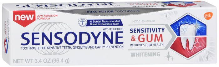 SENSODYNE SENS & GUM T/P WHITENING 3.4OZ