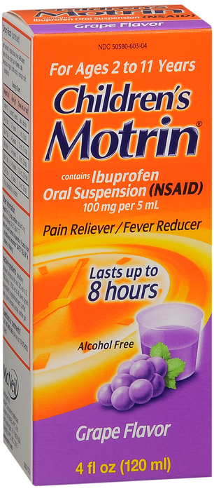 Children's Motrin Ibuprofen Grape Flavor Oral Suspension 4oz