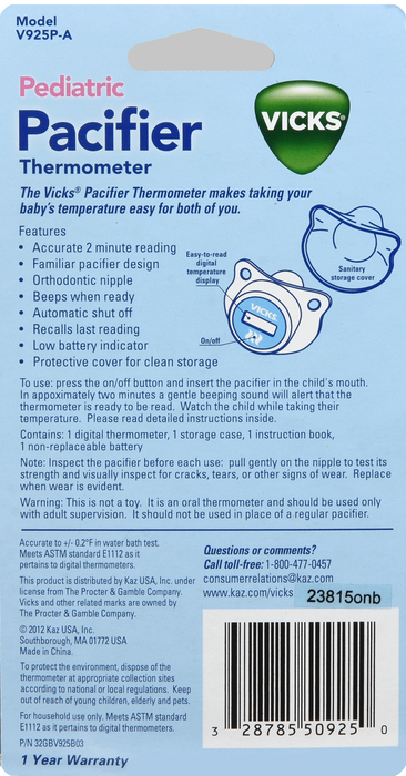 VICKS THERMOMETER PACIFIER V925