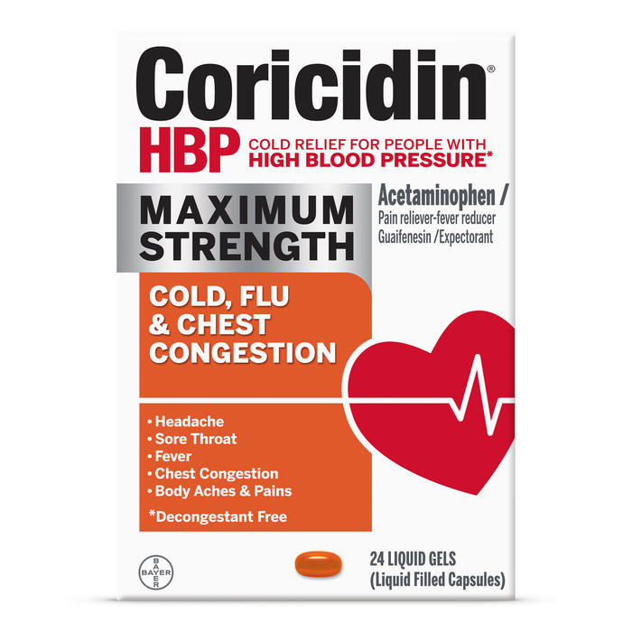 CORICIDIN HBP MAX CLD/FLU/CHEST LGL 24CT