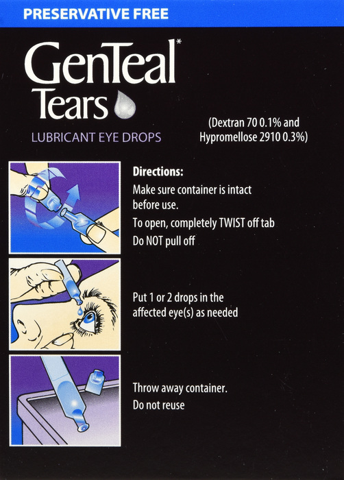 GENTEAL TEARS LUBRICANT EYE DROP PF 36CT