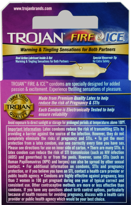 Trojan Fire & Ice Condoms 3ct