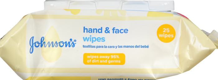 JOHNSONS HAND AND FACE WIPES 25CT