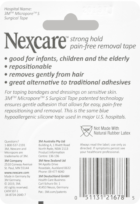 Nexcare Strong Hold Pain-Free Removal Tape 1"x4yds 1ct