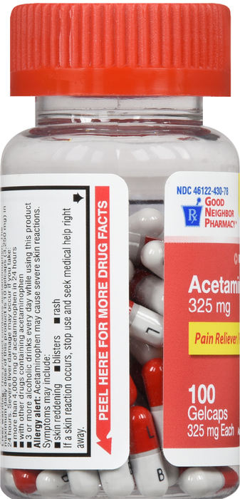 Good Neighbor Pharmacy Acetaminophen 325mg Gel Caps 100ct