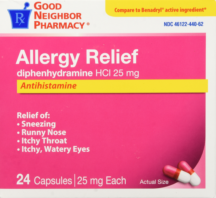 Good Neighbor Pharmacy Allergy Relief 25mg Capsules 24ct