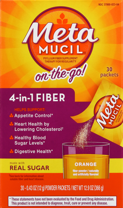 Metamucil 4-in-1 Fiber Orange Packets 30ct