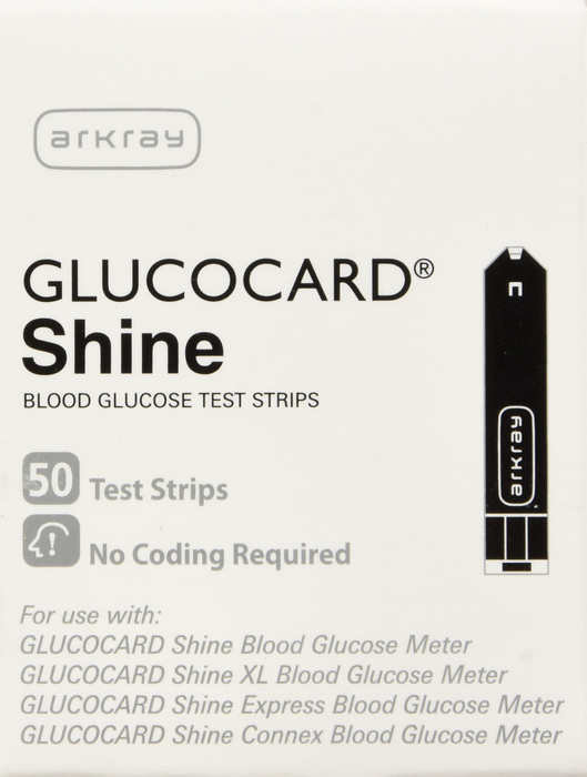 Glucocard Shine Blood Glucose Test Strips 50ct