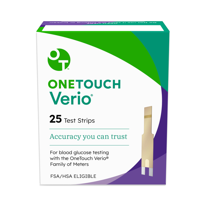 OneTouch Verio Blood Glucose Test Strips 25ct