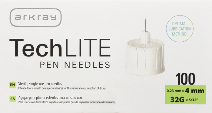 Techlite Pen Needle 4mmx32g 100ct