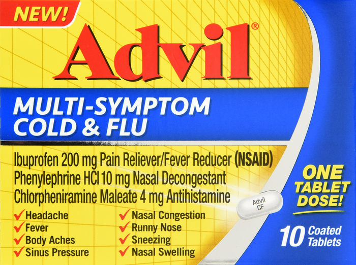 ADVIL MULTI-SYMPTOM COLD&FLU TAB 10CT