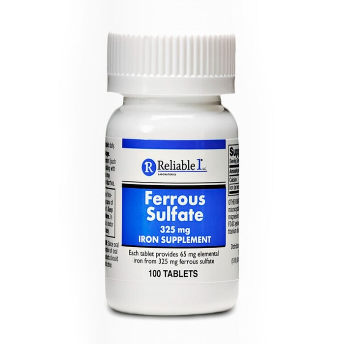 FERROUS SULFATE 325MG TAB 100CT RELIABLE